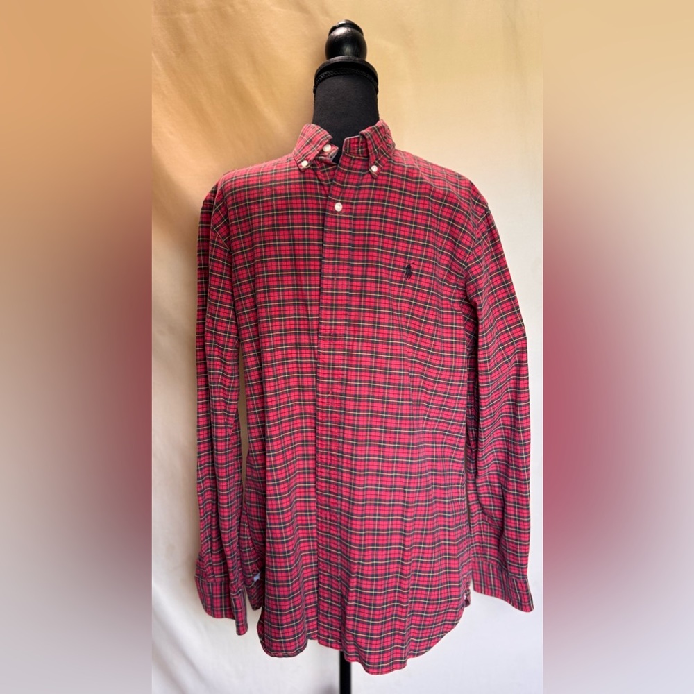 Ralph Lauren Red Plaid Men's Shirt - Medium